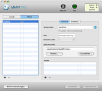 Screenshot von MAMP Pro