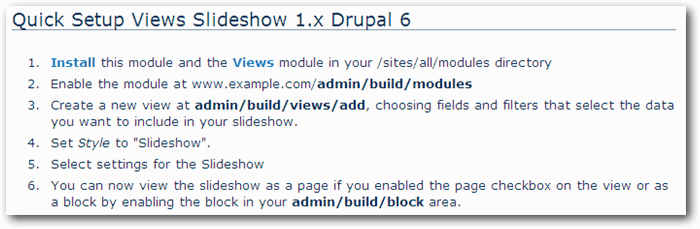 Auszug aus Projekt-Seite
