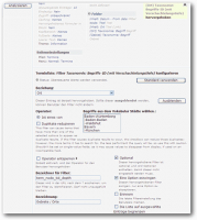 Filter Einstellungen