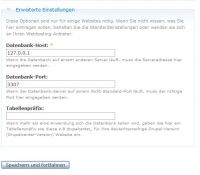 D6 Installation DB-Konfiguration Erweiterte-Einstellungen