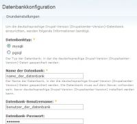 D6 Installation DB-Konfiguration Grundeinstellungen