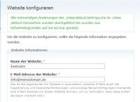 D6 Installation Website-konfig Webinfo